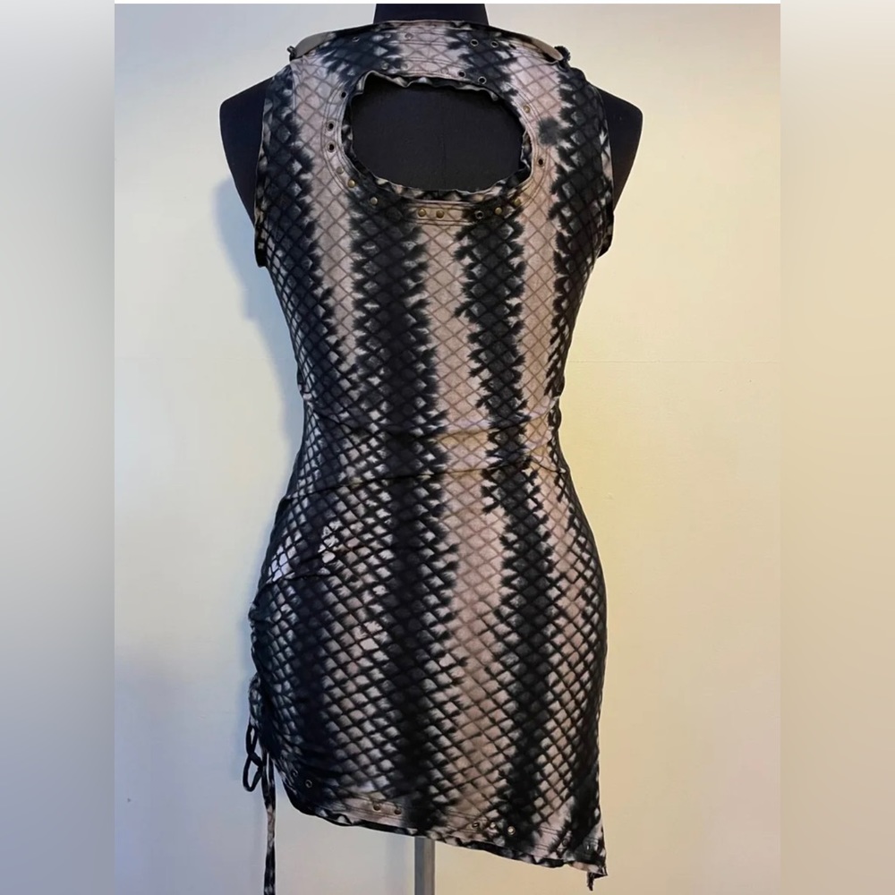 Maddie Moon Festival Tunic Top Dress Snake Print Sm Burning Man Goth Dance NWOT - Picture 2 of 6